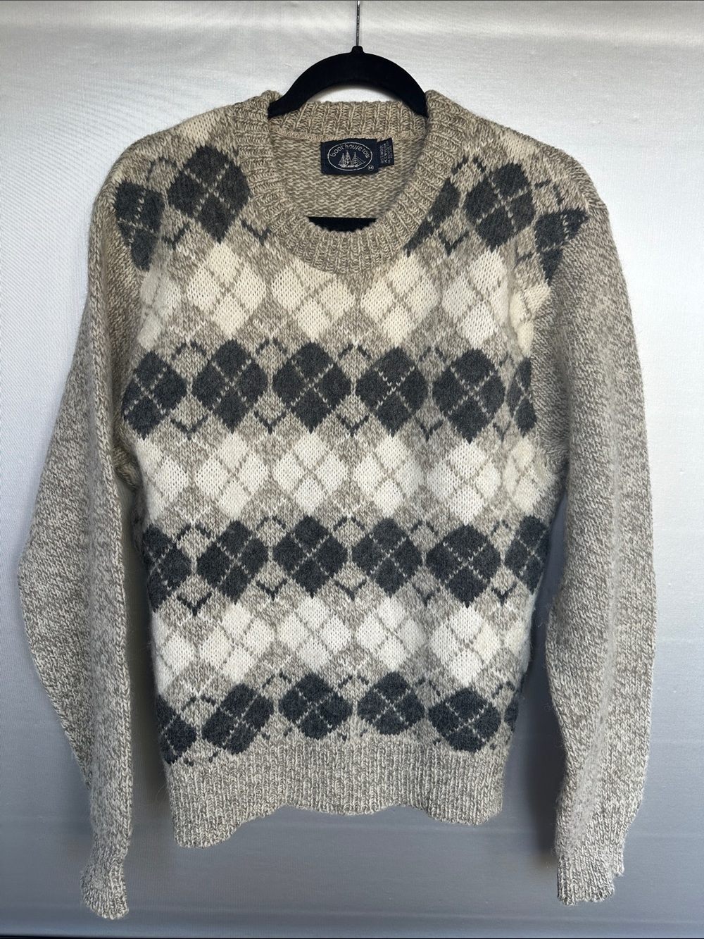 VTG Boathouserow Wool Nylon Argyle Size M Men’s Pullover Sweater